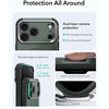 ESR Cyber Tough for iPhone 18 Pro/17 Pro Case with Flex Stand, Burgundy(Green)
