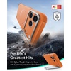 ESR Cyber Tough for iPhone 18 Pro/17 Pro Case with Flex Stand, Burgundy(Orange)