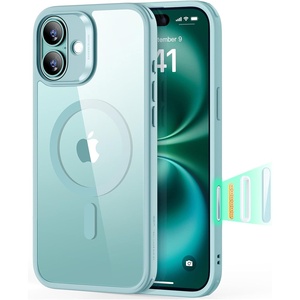 ESR Classic Hybrid for iPhone 18 Pro Max/17 Pro Max Case, Frosted Burgundy(Clear Green)