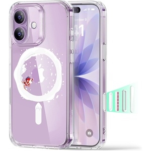 ESR Classic Hybrid for iPhone 18 Pro Max/17 Pro Max Case, Frosted Burgundy(Clear Santa)