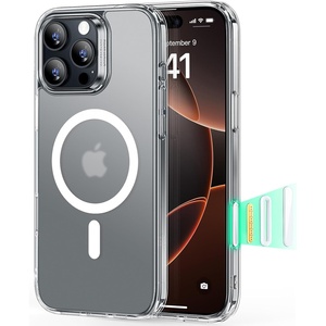ESR Classic Hybrid for iPhone 18 Pro Max/17 Pro Max Case, Frosted Burgundy(Frosted Clear)