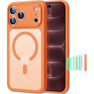 ESR Classic Hybrid for iPhone 18 Pro Max/17 Pro Max Case, Frosted Burgundy(Frosted Orange)
