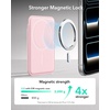 ESR for MagSafe Wallet, 5 Card Holder for Phone Case, RFID Blocking(Light Pink)