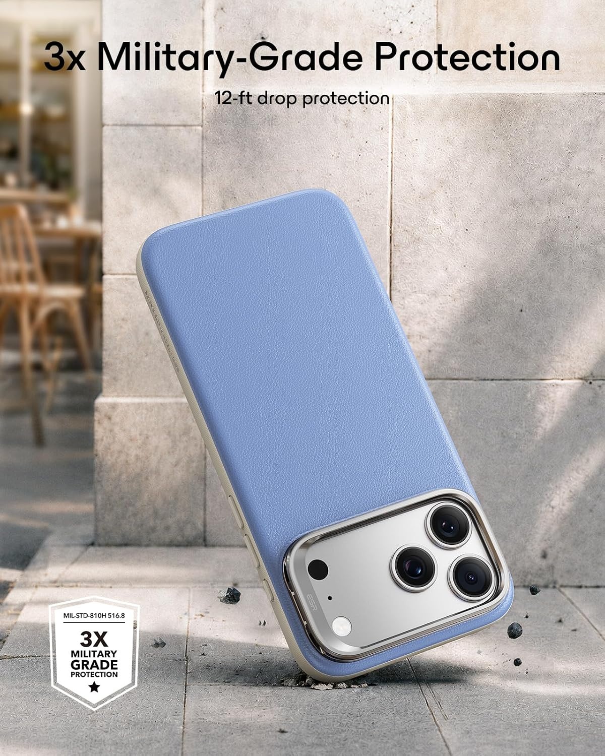 image:imageESR Atelier for iPhone 18 Pro17 Pro Case with Flex Stand BlackBlue