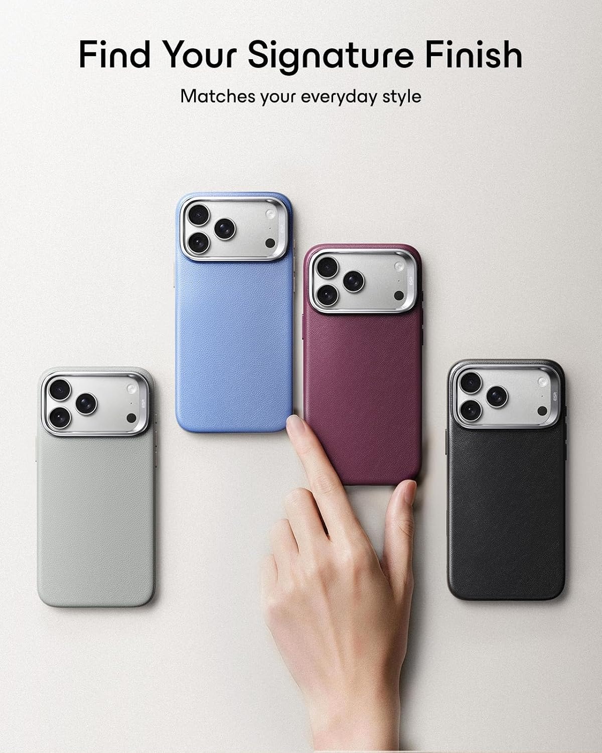 image:imageESR Atelier for iPhone 18 Pro17 Pro Case with Flex Stand BlackGray