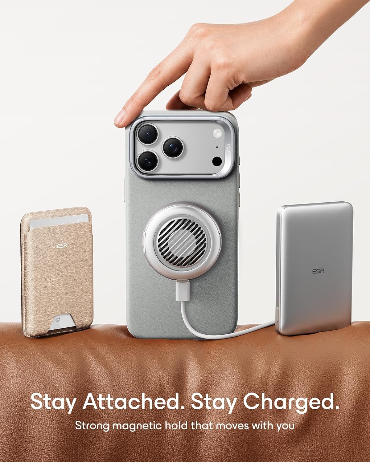 image:imageESR Atelier for iPhone 18 Pro17 Pro Case with Flex Stand BlackGray