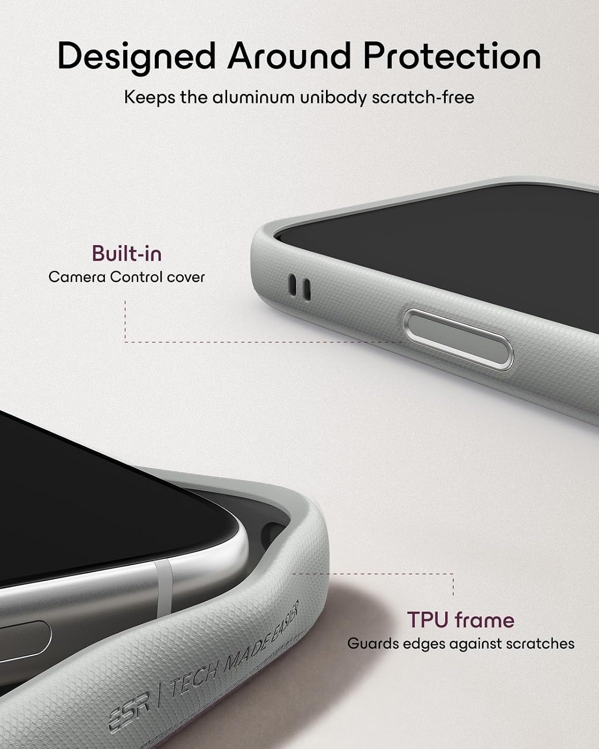 image:imageESR Atelier for iPhone 18 Pro17 Pro Case with Flex Stand BlackGray