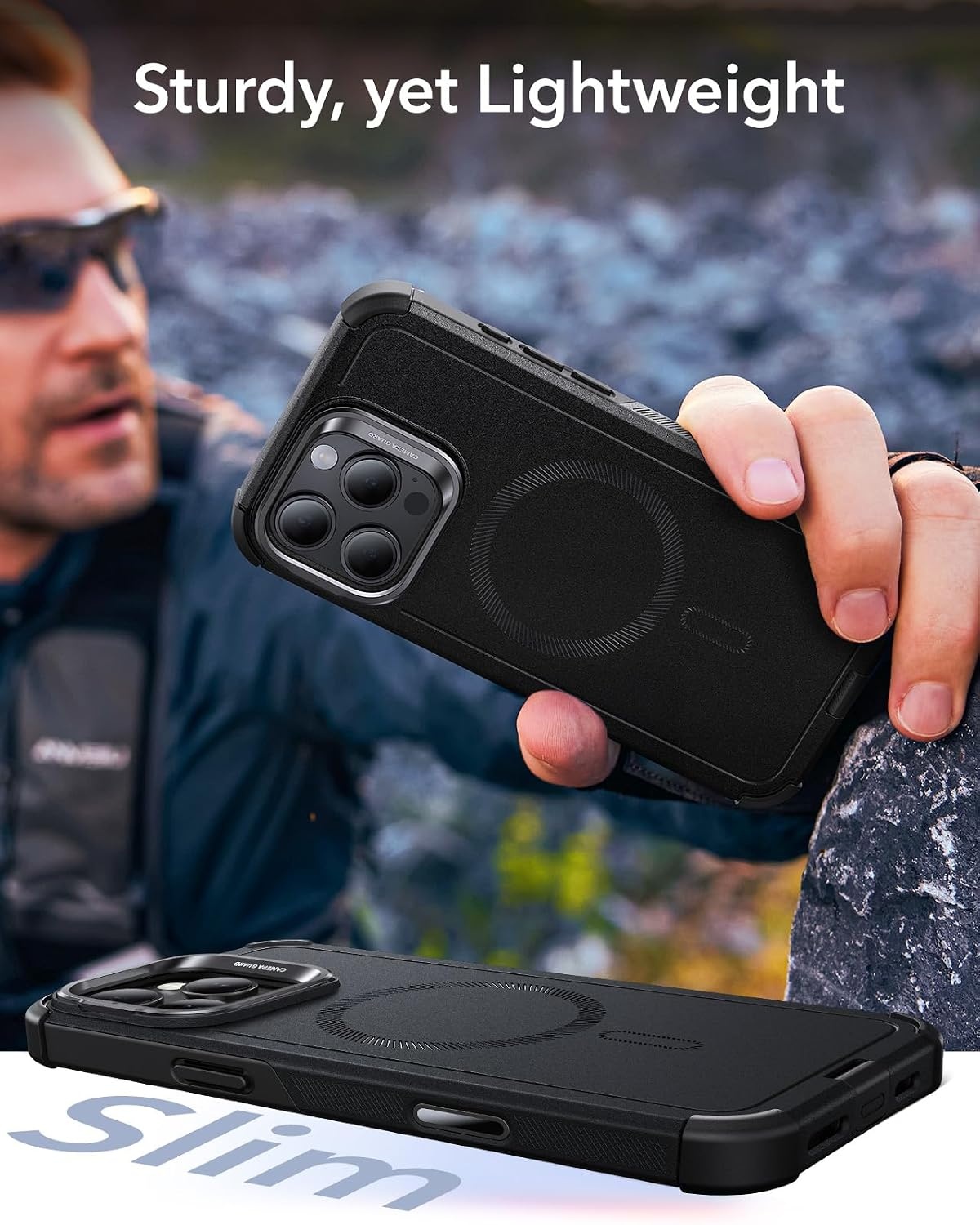 image:imageESR Cyber Tough for iPhone 18 Pro Max17 Pro Max Case with Flex StandBlack
