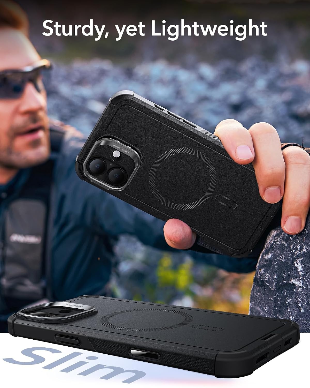 image:imageESR Cyber Tough for iPhone 18 Pro Max17 Pro Max Case with Flex StandBlack