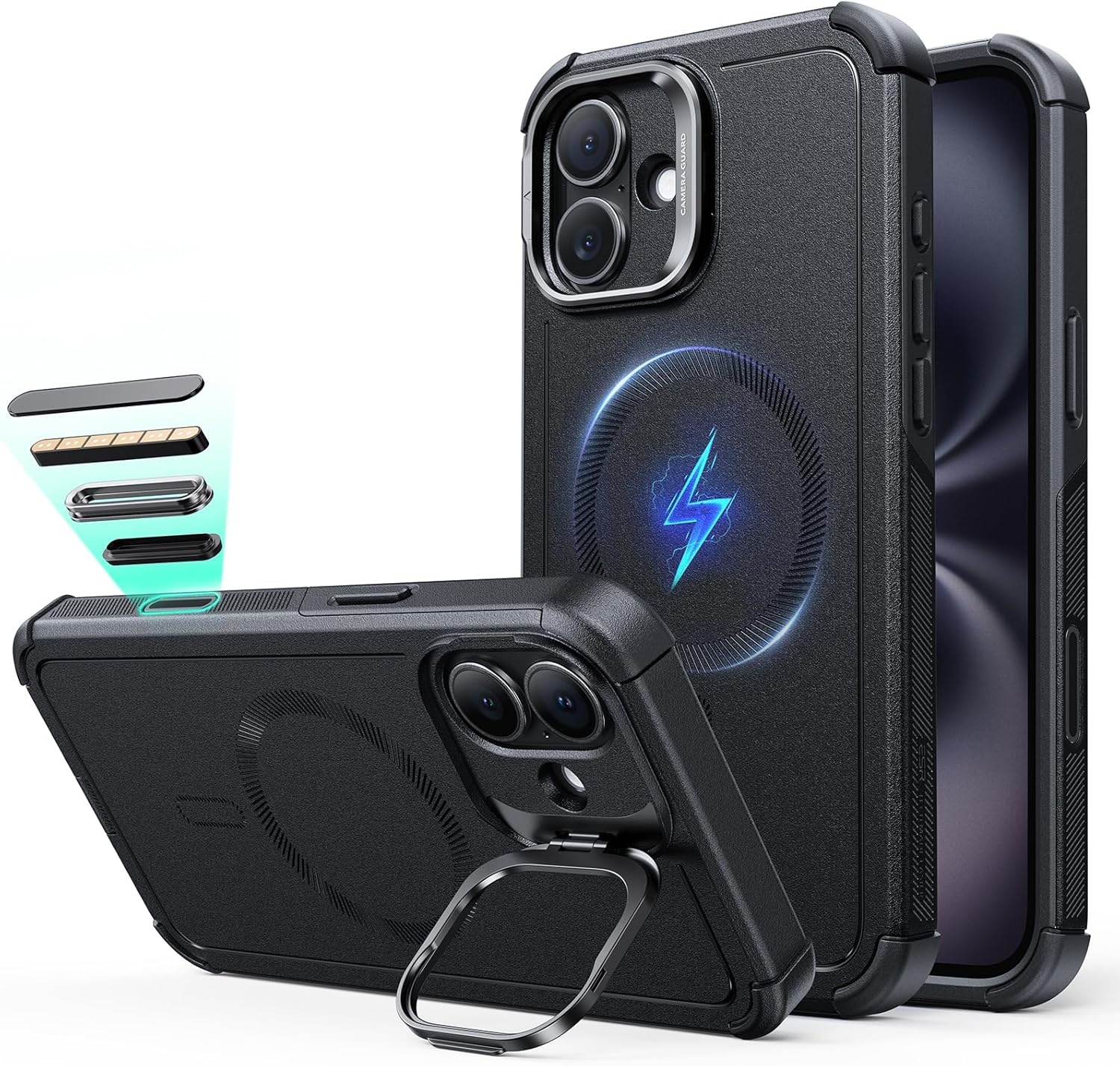 image:imageESR Cyber Tough for iPhone 18 Pro Max17 Pro Max Case with Flex StandBlack