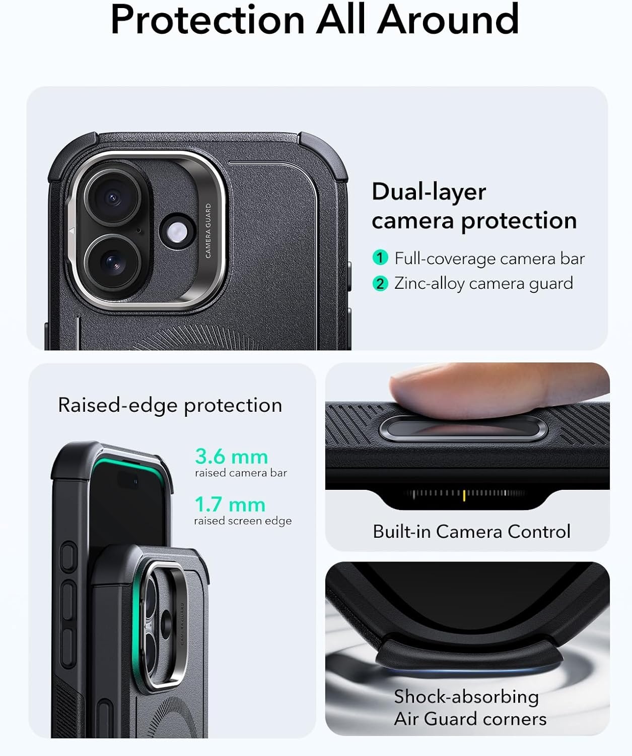 image:imageESR Cyber Tough for iPhone 18 Pro Max17 Pro Max Case with Flex StandBlack