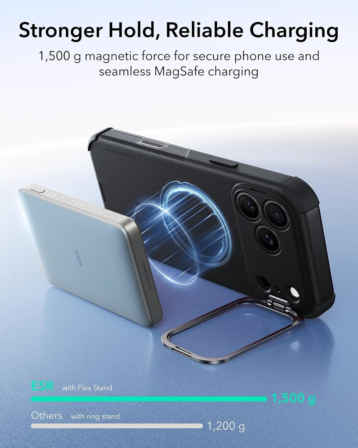 image:imageESR Cyber Tough for iPhone 18 Pro Max17 Pro Max Case with Flex StandBlack