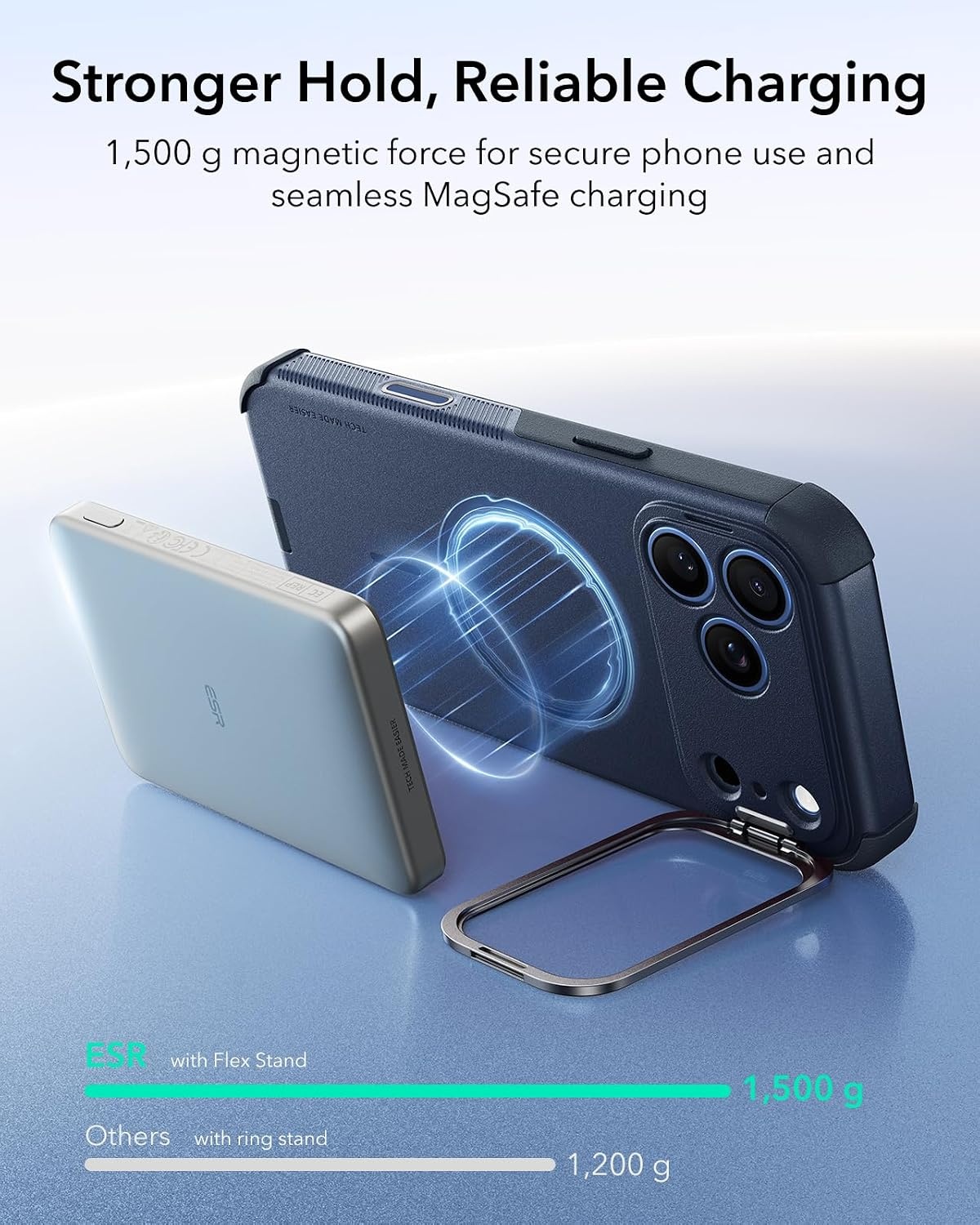 image:imageESR Cyber Tough for iPhone 18 Pro Max17 Pro Max Case with Flex StandBlue