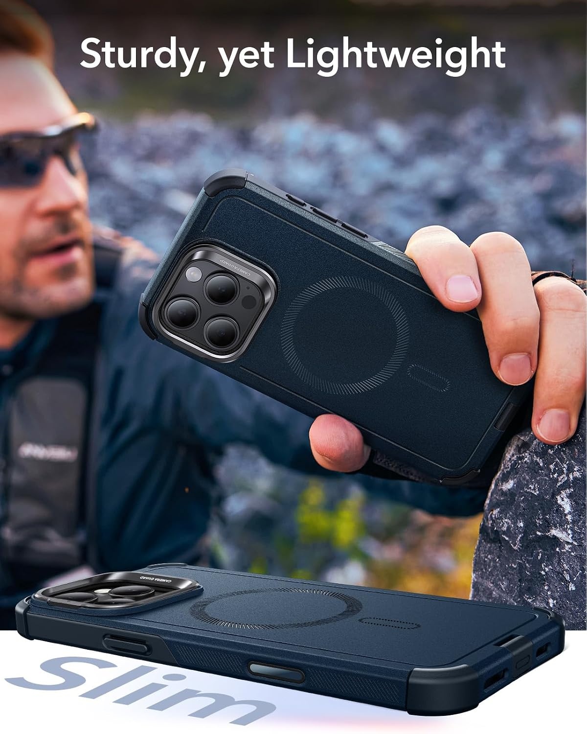 image:imageESR Cyber Tough for iPhone 18 Pro Max17 Pro Max Case with Flex StandBlue