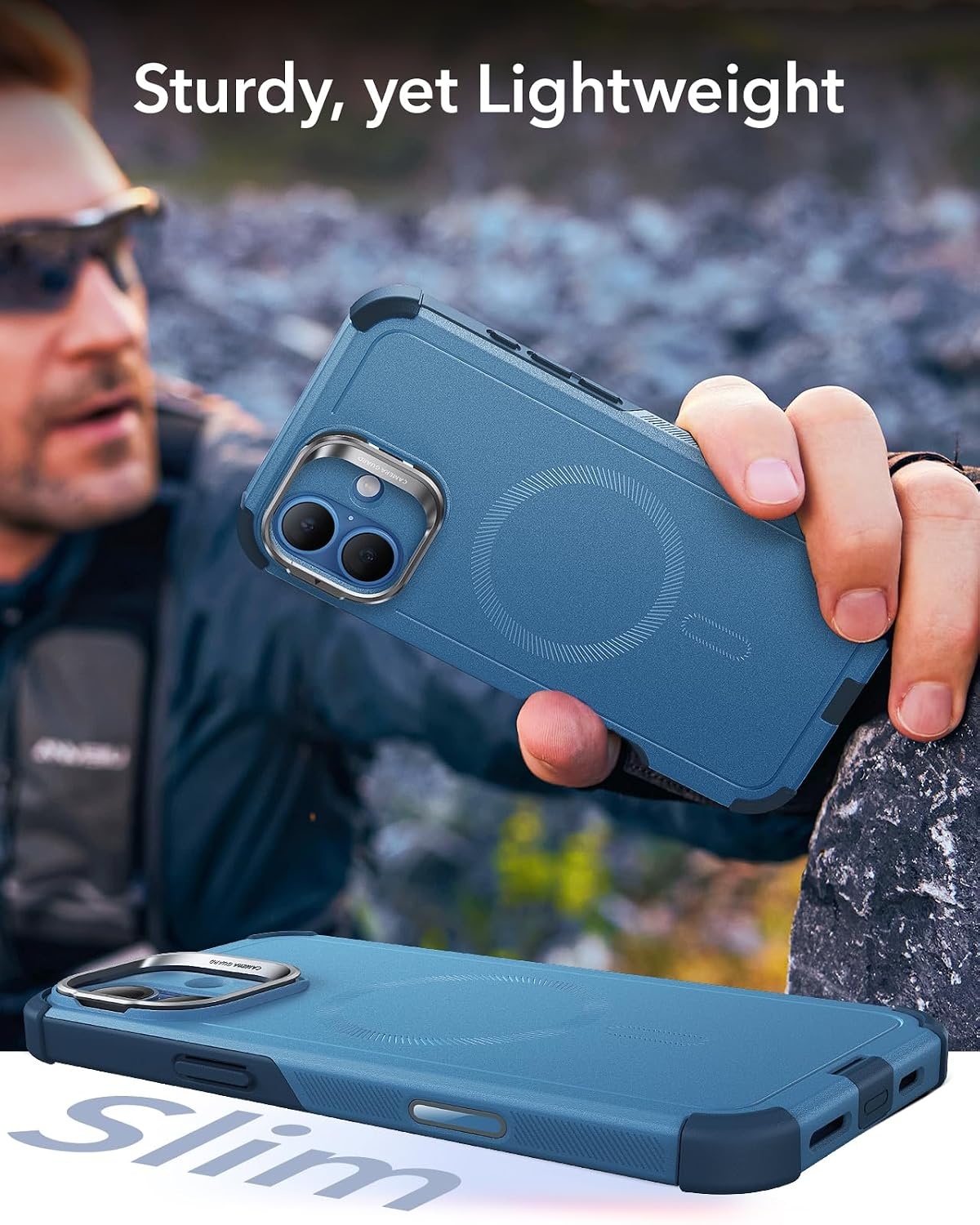 image:imageESR Cyber Tough for iPhone 18 Pro Max17 Pro Max Case with Flex StandBlue