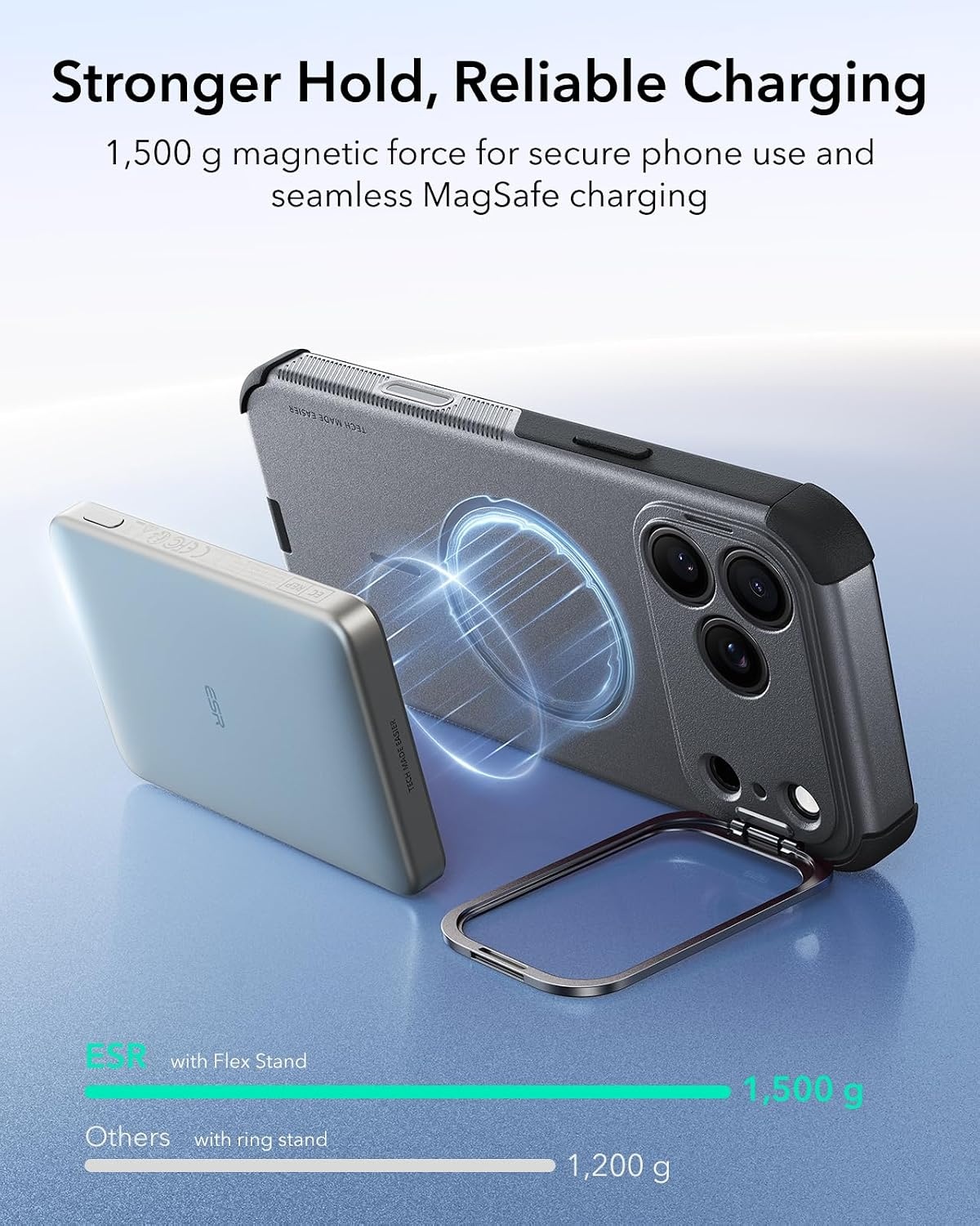 image:imageESR Cyber Tough for iPhone 18 Pro Max17 Pro Max Case with Flex StandGrey