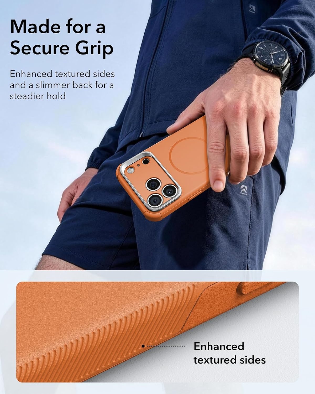 image:imageESR Cyber Tough for iPhone 18 Pro Max17 Pro Max Case with Flex StandOrange