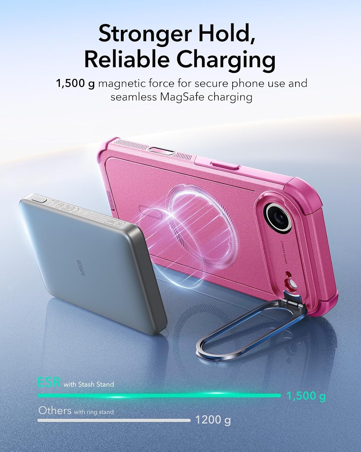 image:imageESR Cyber Tough for iPhone 18 Pro Max17 Pro Max Case with Flex StandPink