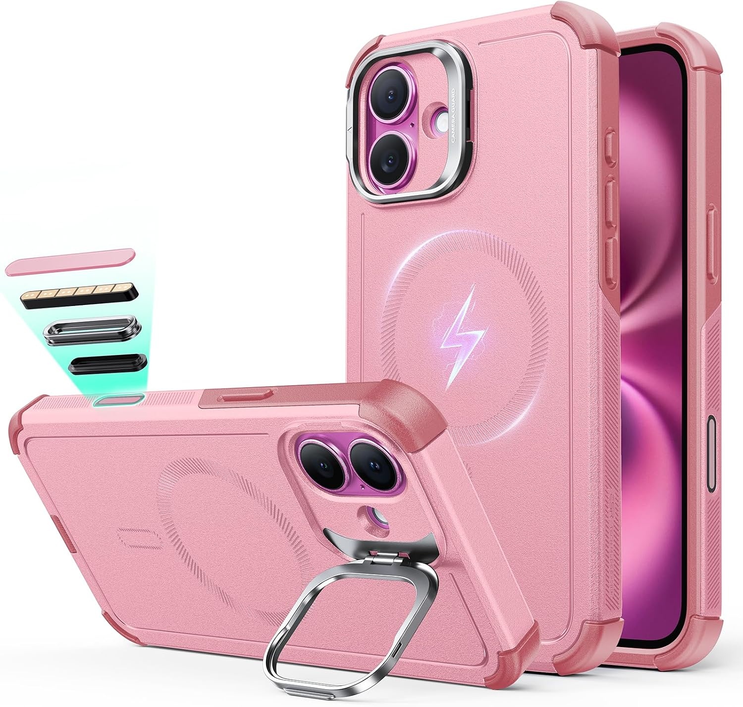 image:imageESR Cyber Tough for iPhone 18 Pro Max17 Pro Max Case with Flex StandPink