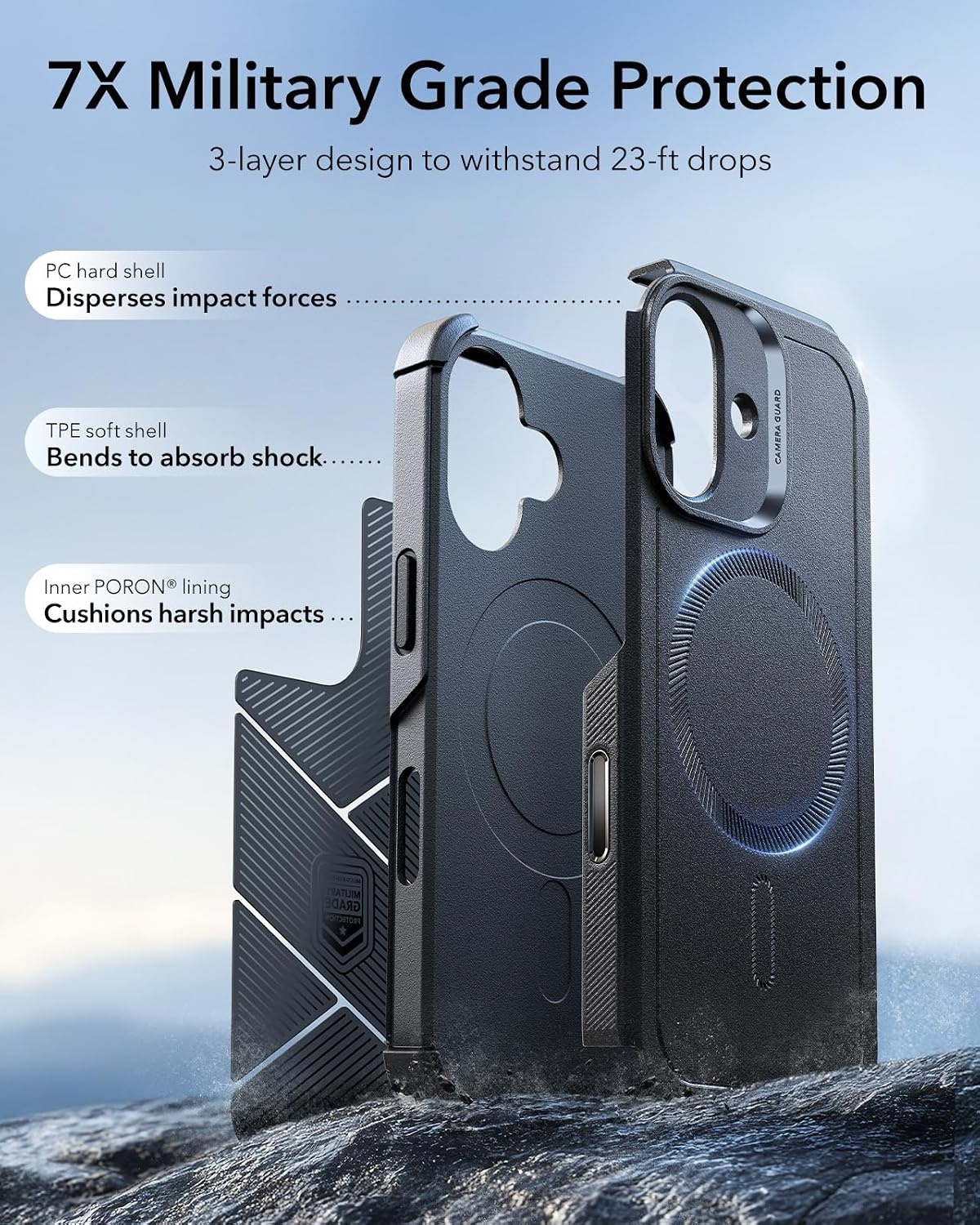 image:imageESR Cyber Tough for iPhone 18 Pro17 Pro Case BurgundyBlack