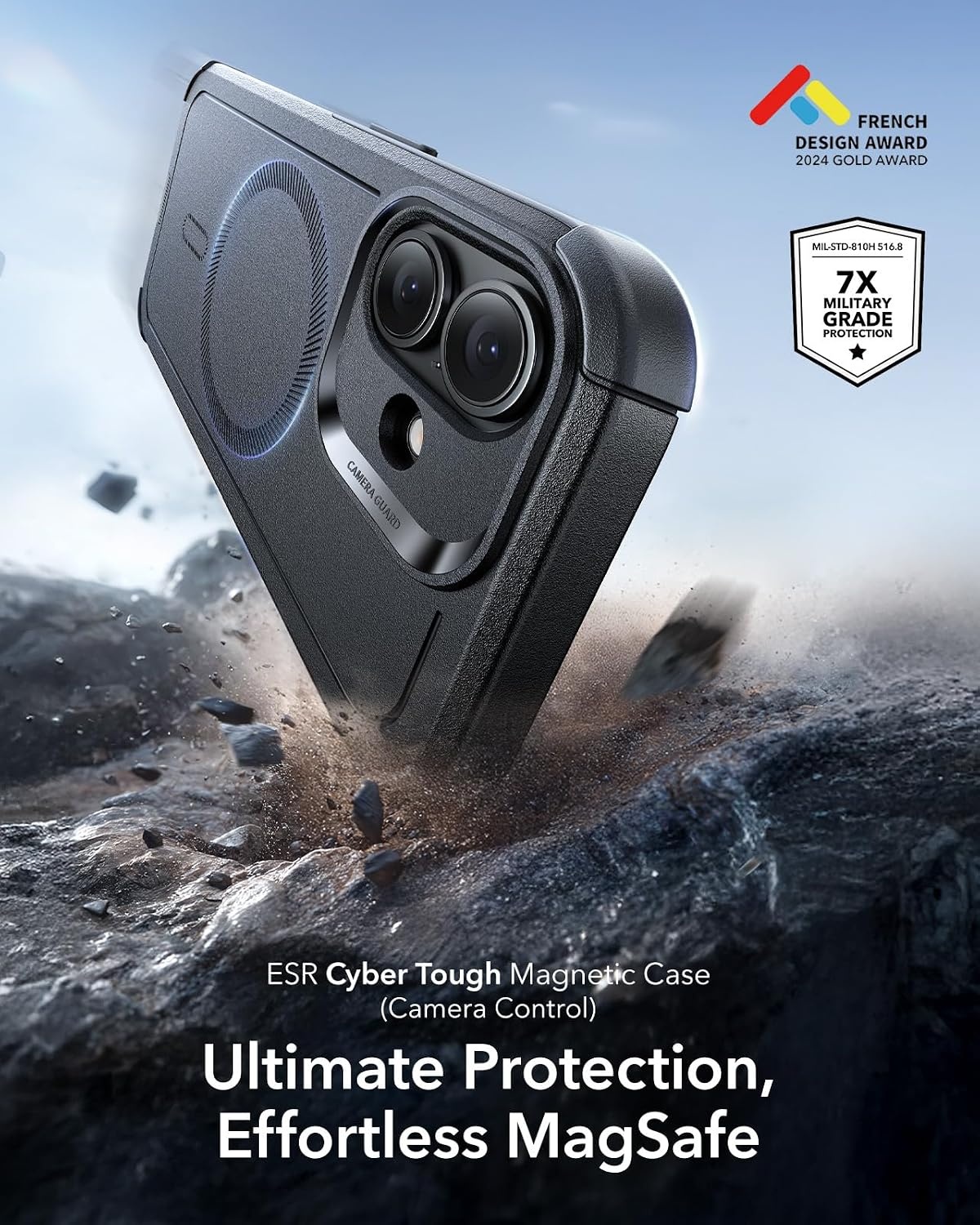 image:imageESR Cyber Tough for iPhone 18 Pro17 Pro Case BurgundyBlack