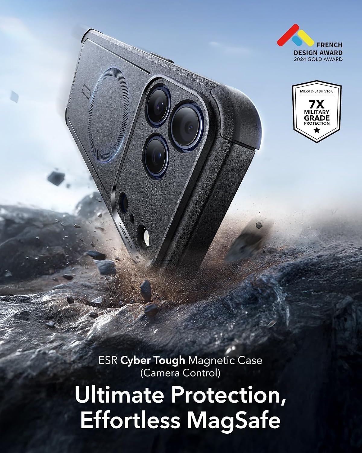 image:imageESR Cyber Tough for iPhone 18 Pro17 Pro Case BurgundyBlack
