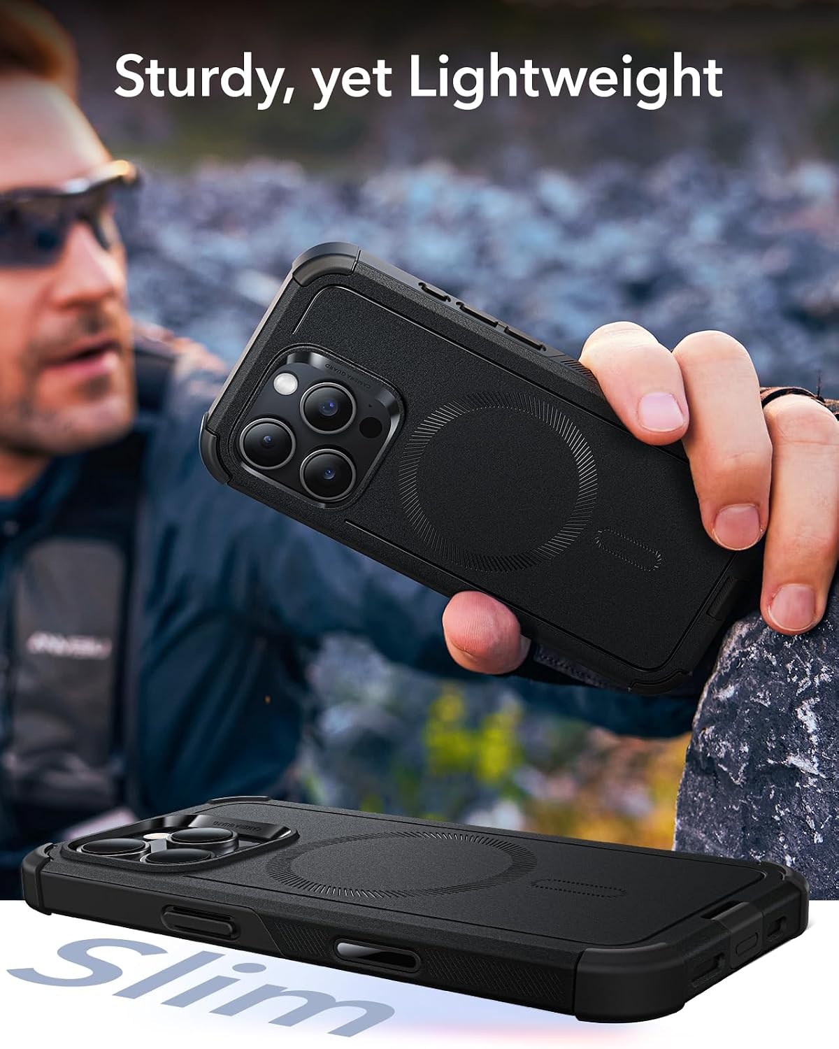 image:imageESR Cyber Tough for iPhone 18 Pro17 Pro Case BurgundyBlack