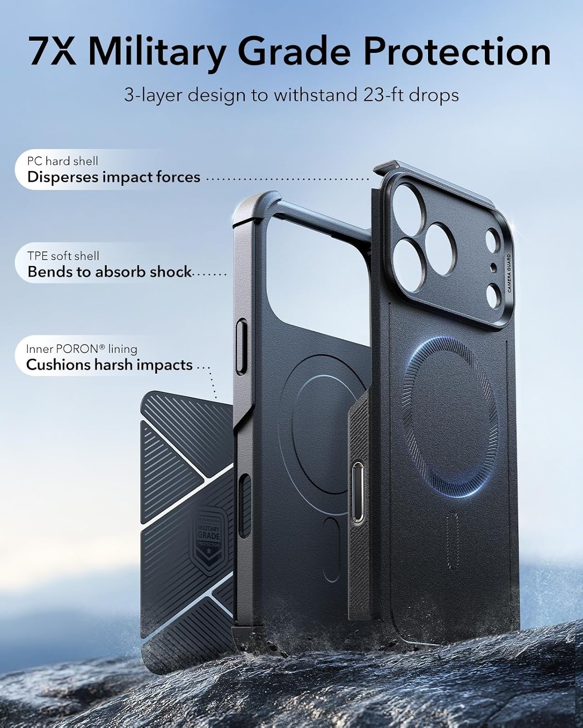 image:imageESR Cyber Tough for iPhone 18 Pro17 Pro Case BurgundyBlack