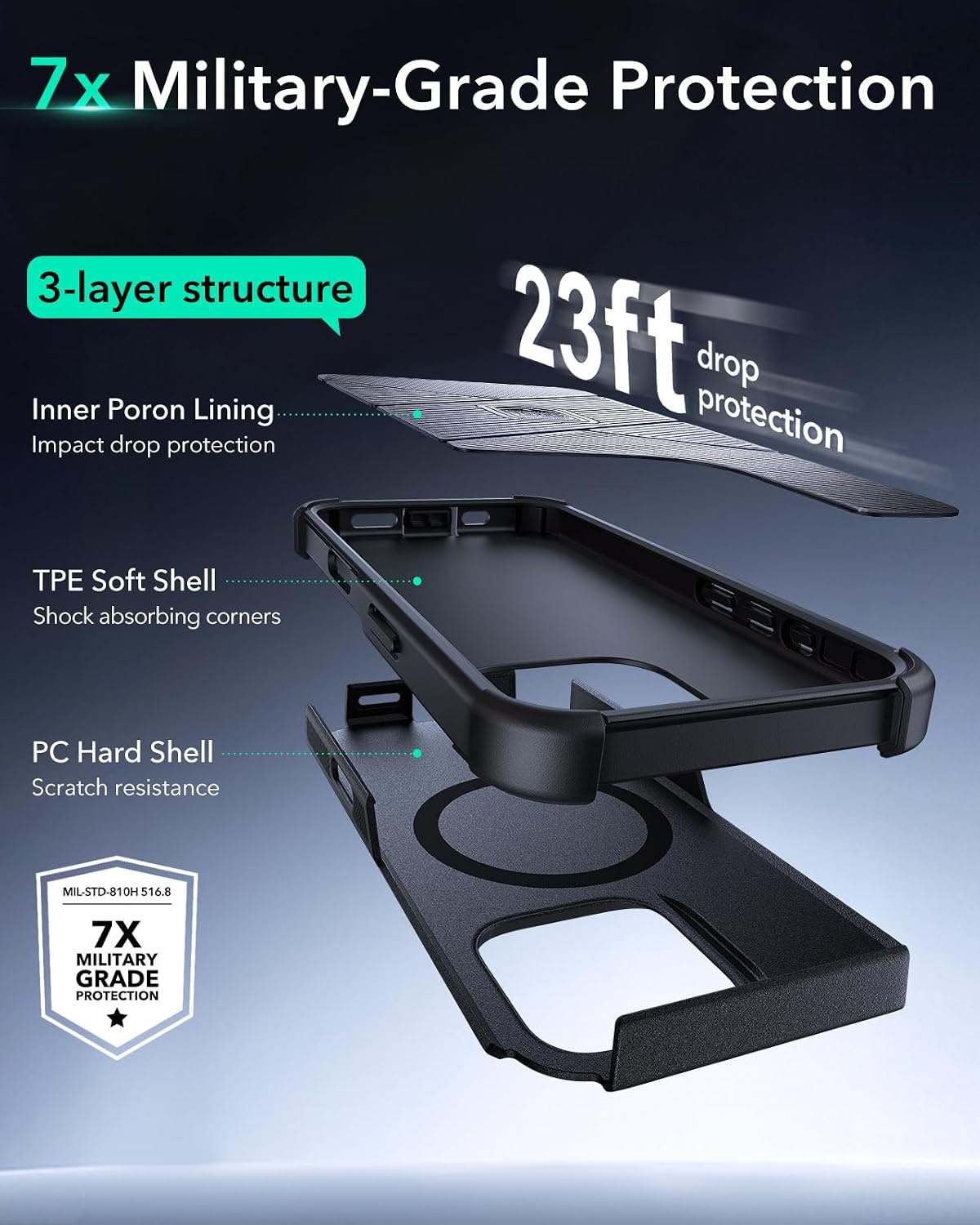 image:imageESR Cyber Tough for iPhone 18 Pro17 Pro Case BurgundyBlack