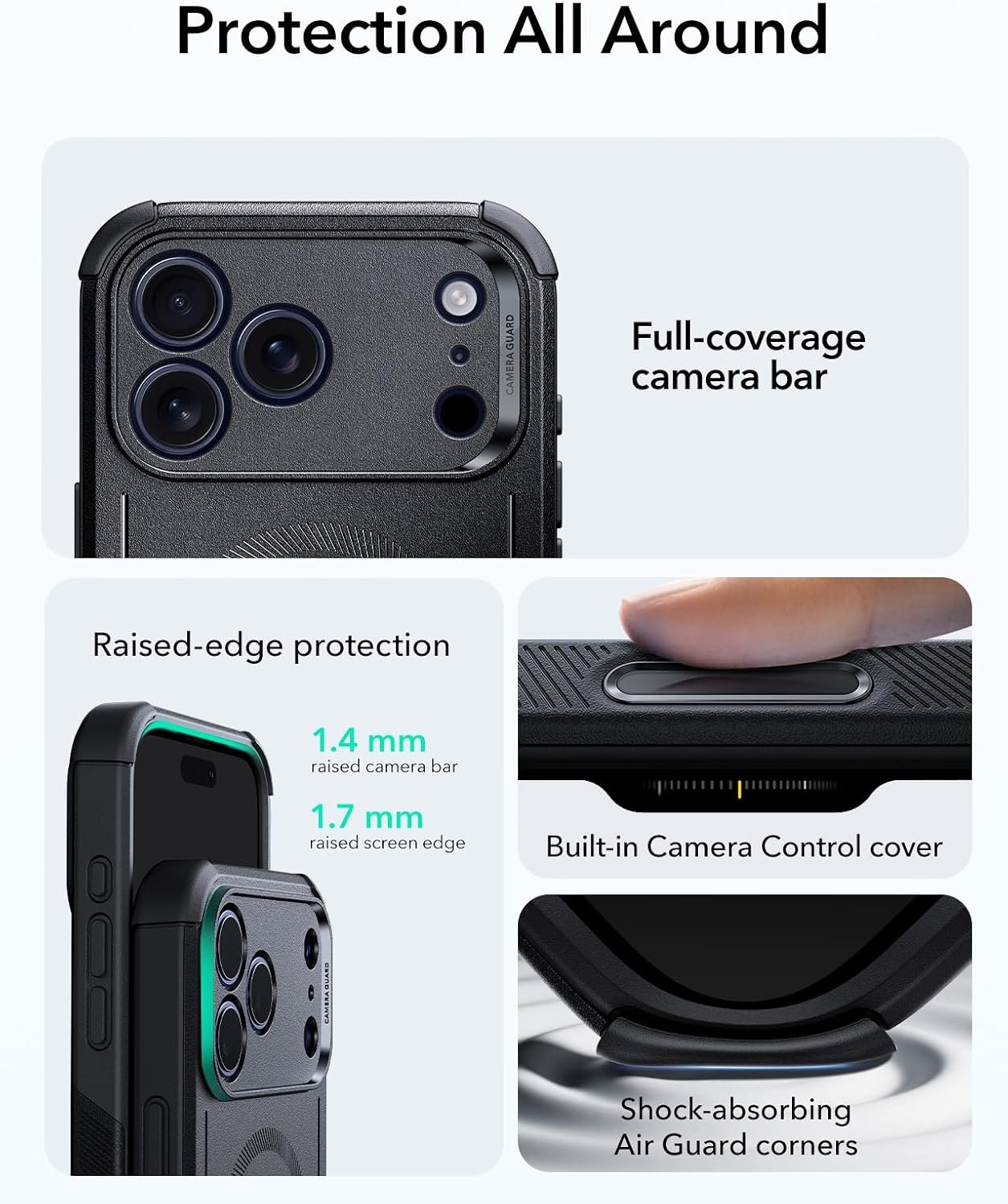 image:imageESR Cyber Tough for iPhone 18 Pro17 Pro Case BurgundyBlack