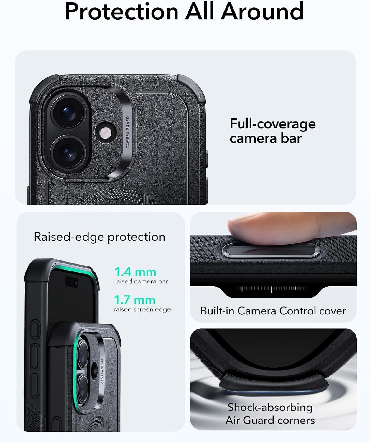 image:imageESR Cyber Tough for iPhone 18 Pro17 Pro Case BurgundyBlack