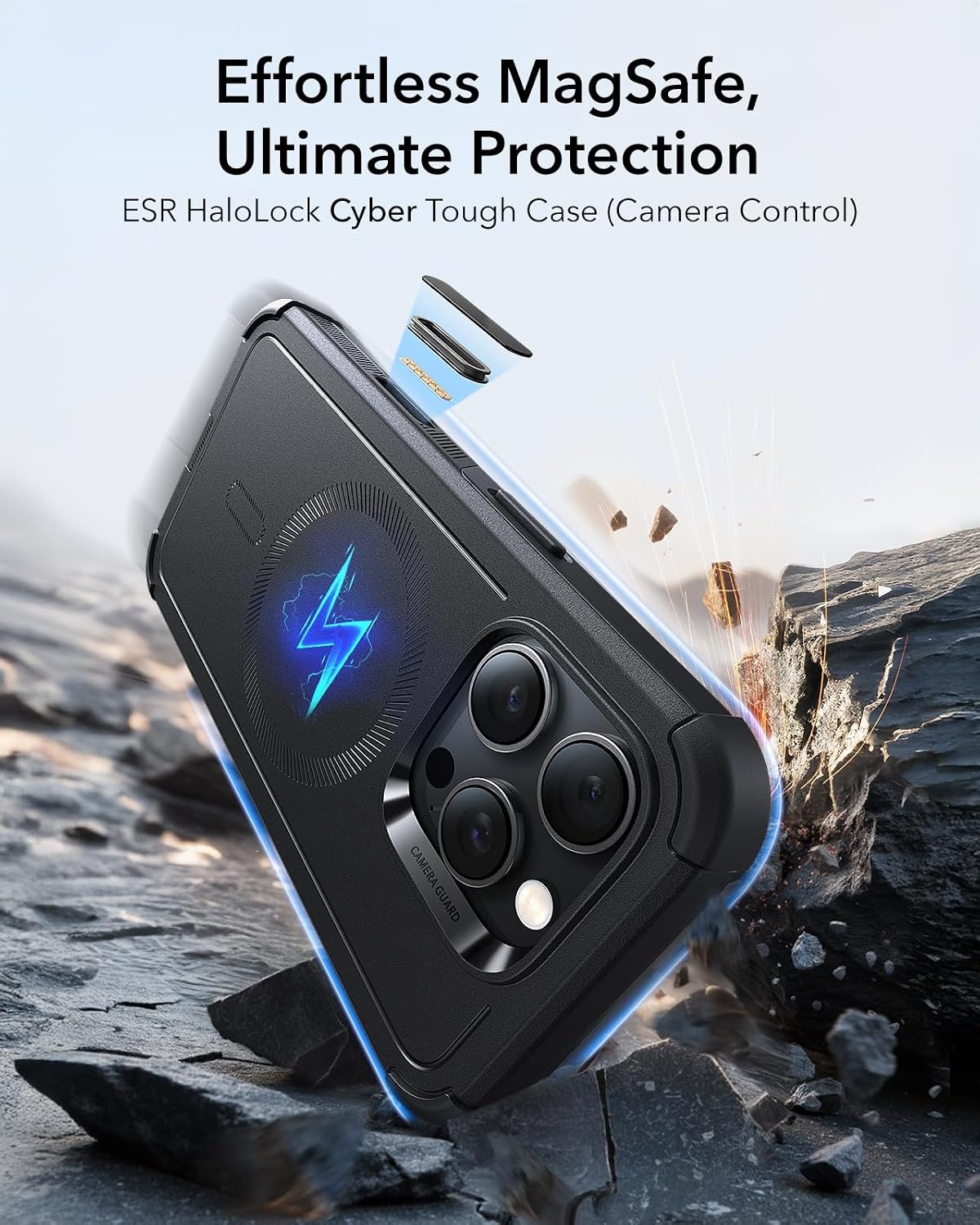 image:imageESR Cyber Tough for iPhone 18 Pro17 Pro Case BurgundyBlack