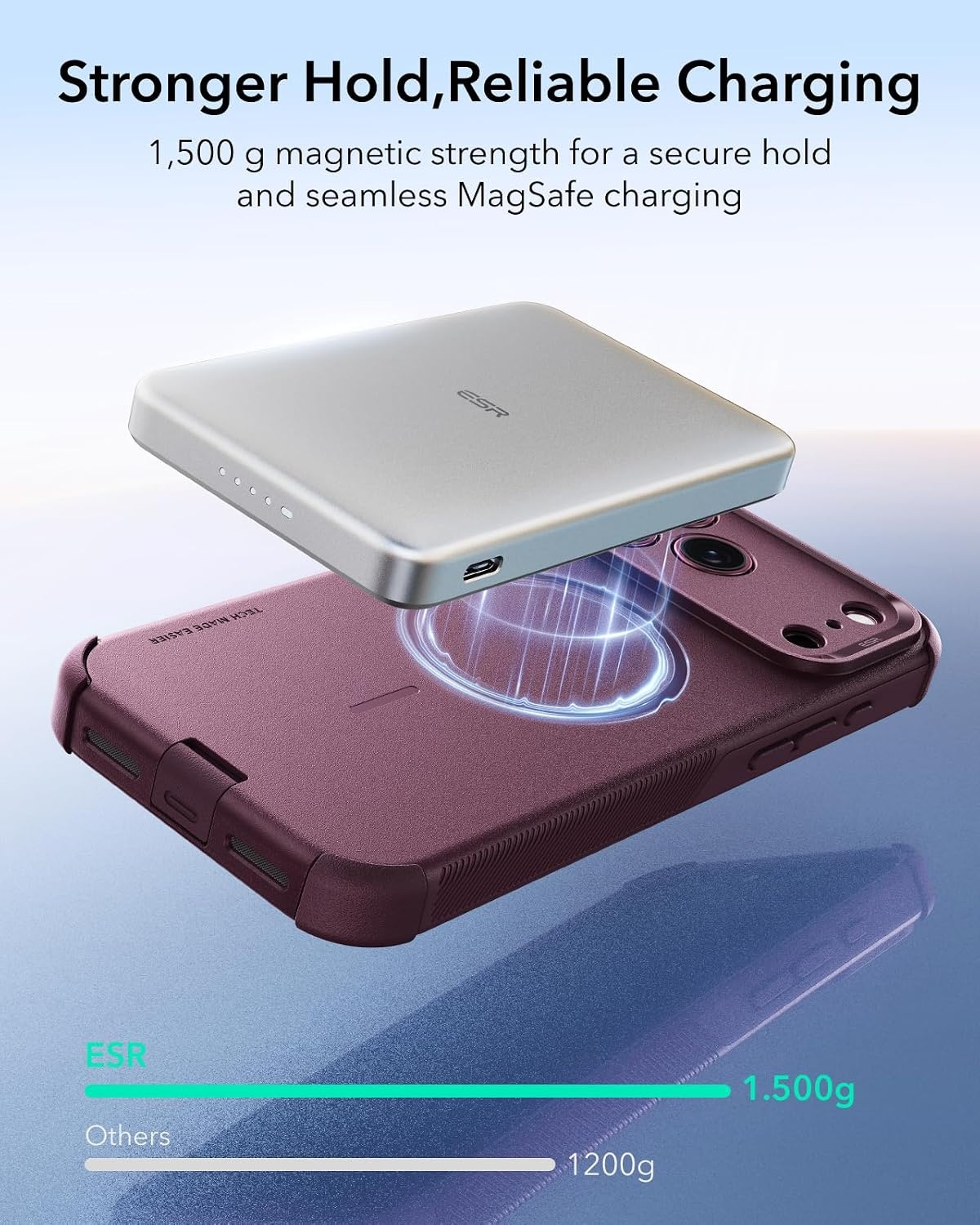 image:imageESR Cyber Tough for iPhone 18 Pro17 Pro Case BurgundyBurgundy