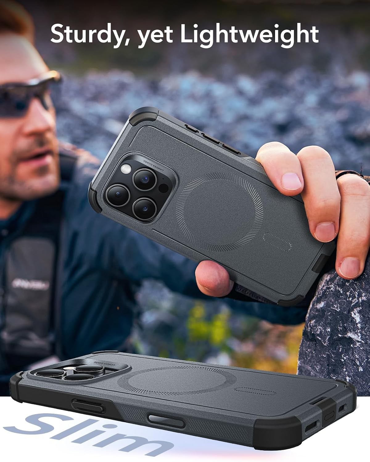 image:imageESR Cyber Tough for iPhone 18 Pro17 Pro Case BurgundyGrey