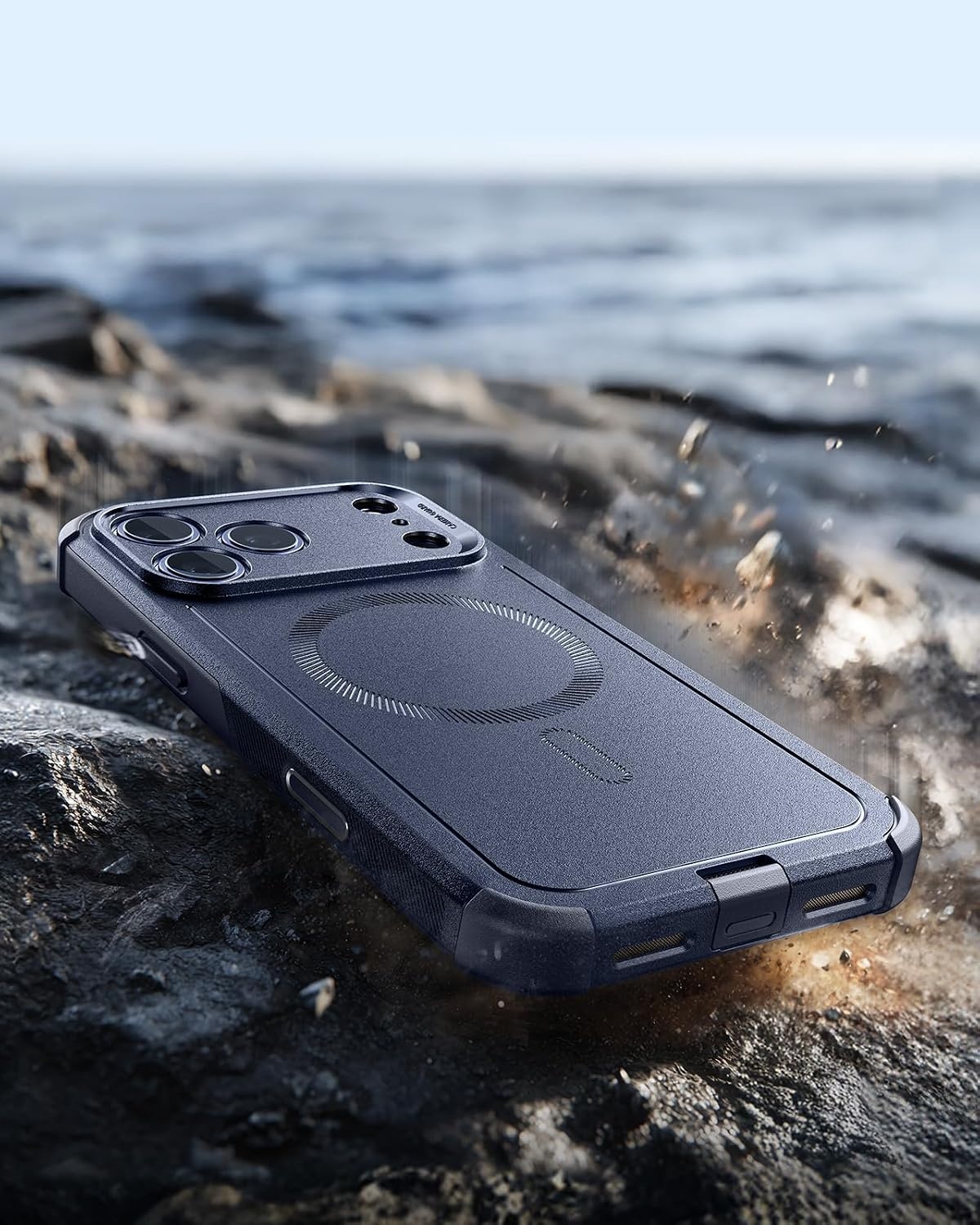 image:imageESR Cyber Tough for iPhone 18 Pro17 Pro Case BurgundyNavy Blue