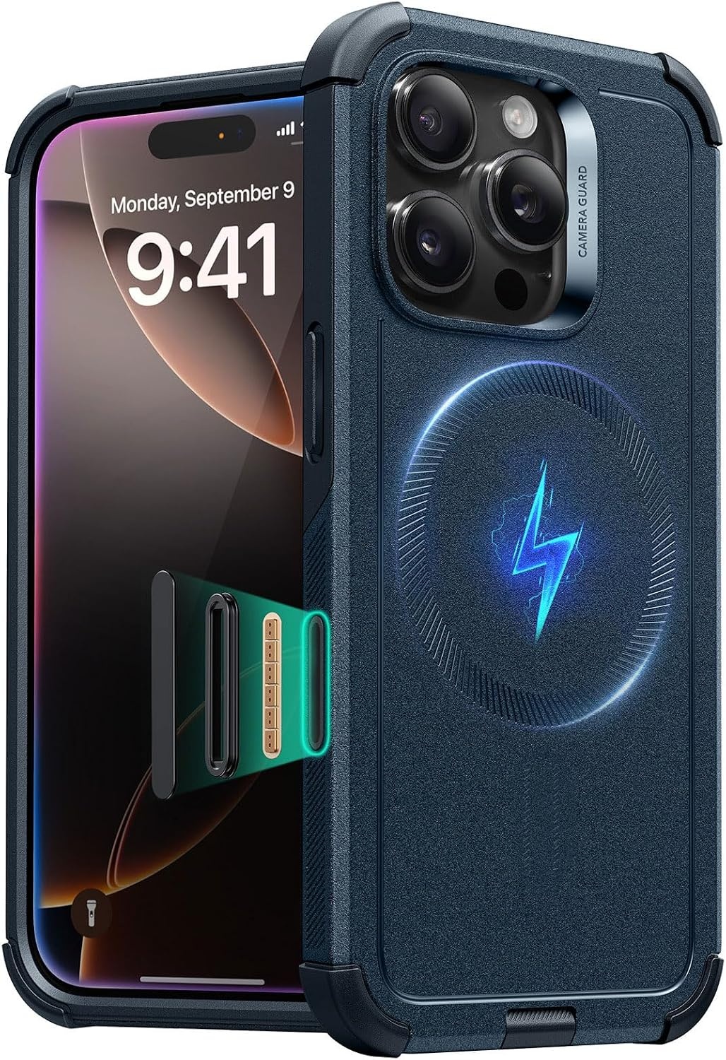 image:imageESR Cyber Tough for iPhone 18 Pro17 Pro Case BurgundyNavy Blue