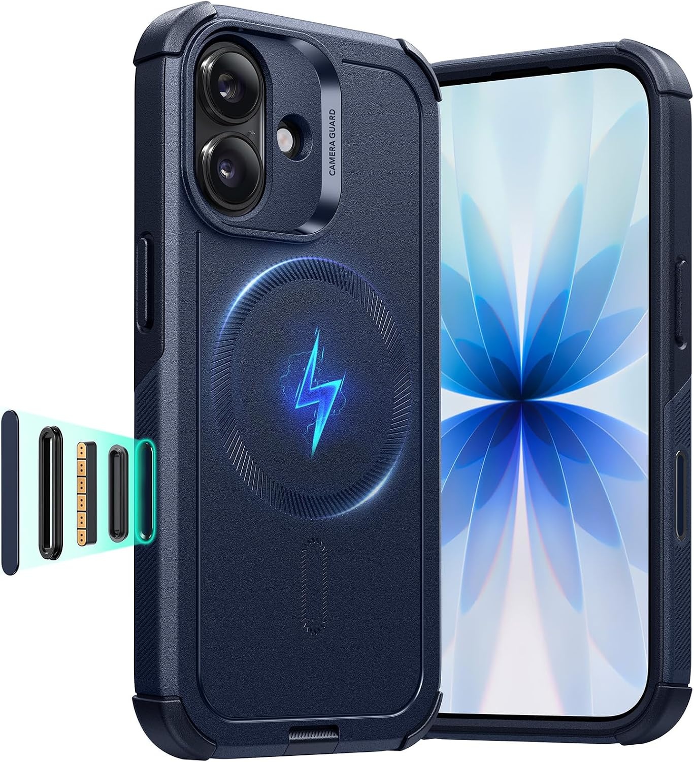 image:imageESR Cyber Tough for iPhone 18 Pro17 Pro Case BurgundyNavy Blue