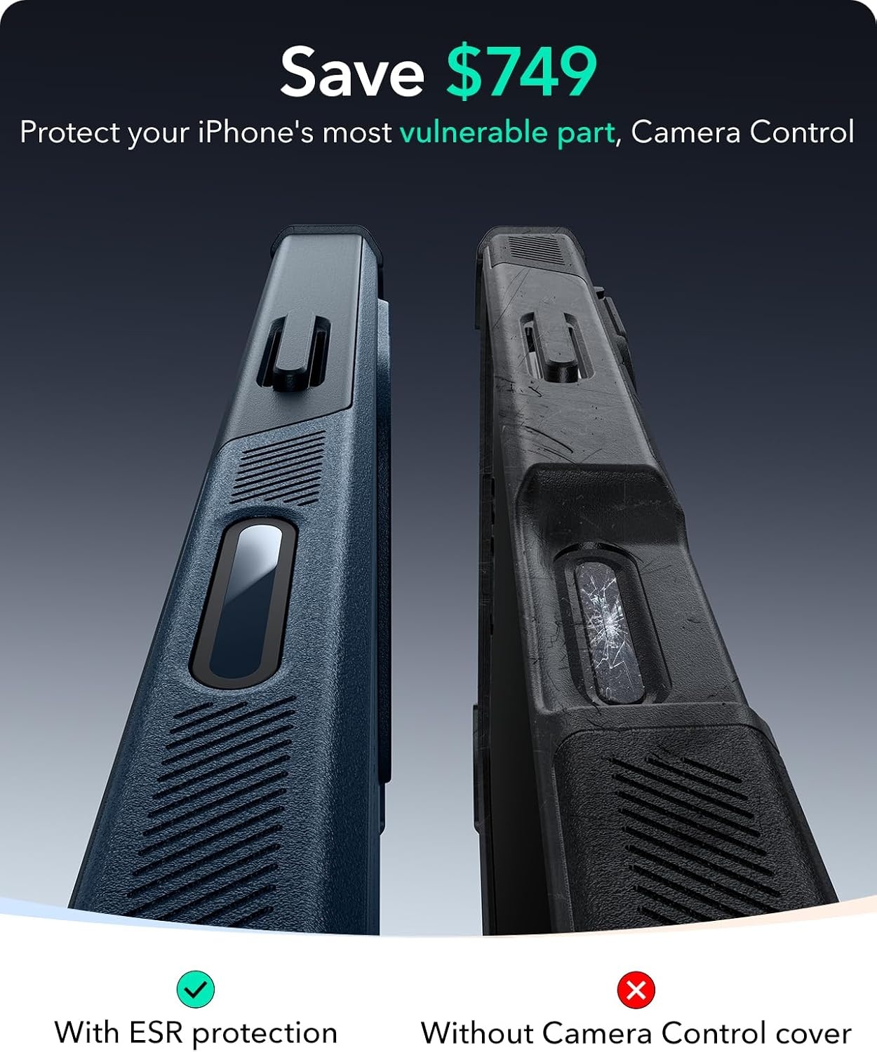 image:imageESR Cyber Tough for iPhone 18 Pro17 Pro Case BurgundyNavy Blue