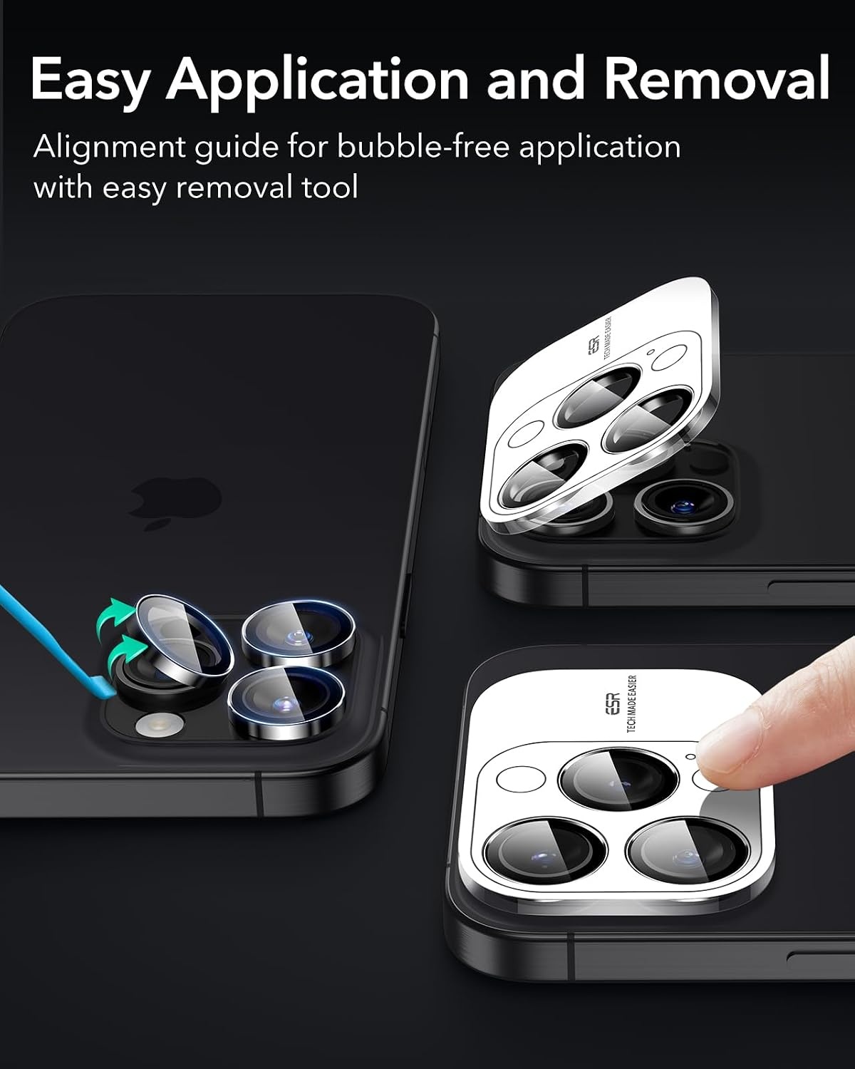 image:imageESR for iPhone 18 Pro Max18 Pro Camera Lens Protector 1 Pack BlackBlack