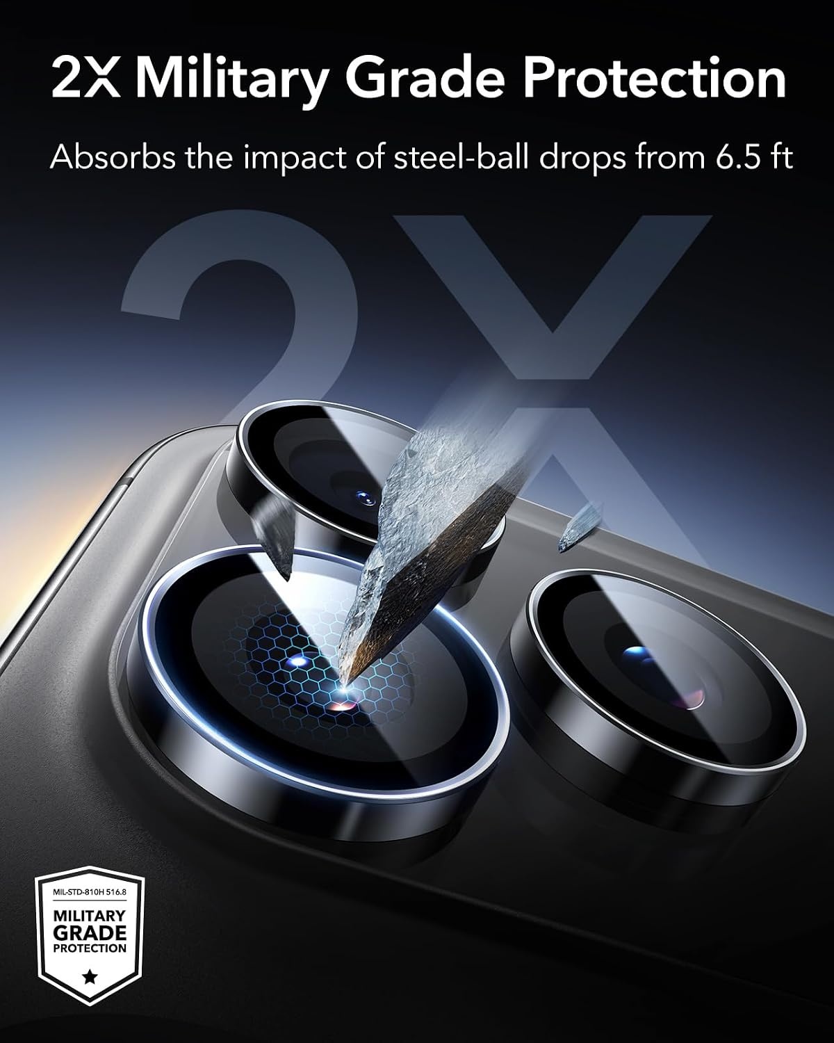 image:imageESR for iPhone 18 Pro Max18 Pro Camera Lens Protector 1 Pack BlackBlack