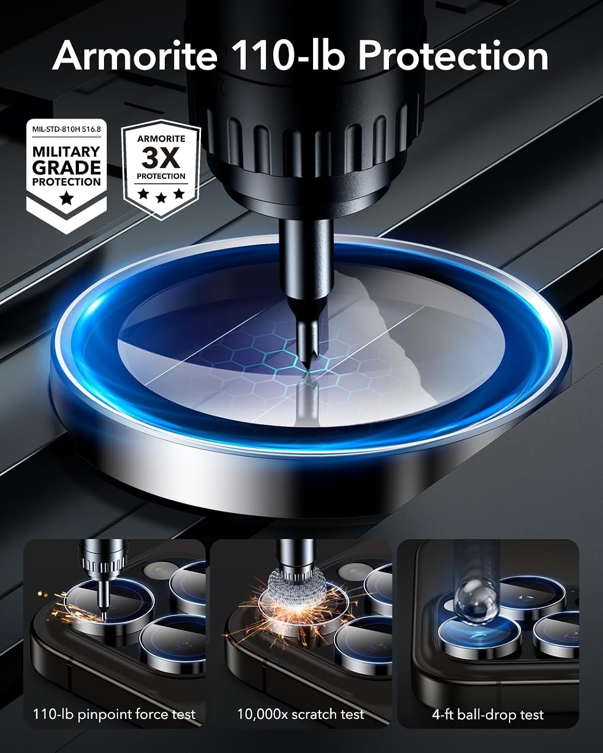 image:imageESR for iPhone 18 Pro Max18 Pro Camera Lens Protector 1 Pack BlackBlack