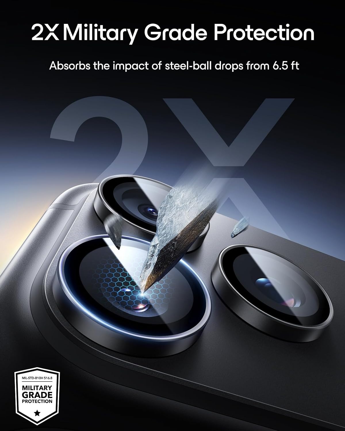 image:imageESR for iPhone 18 Pro Max18 Pro Camera Lens Protector 1 Pack BlackBlack