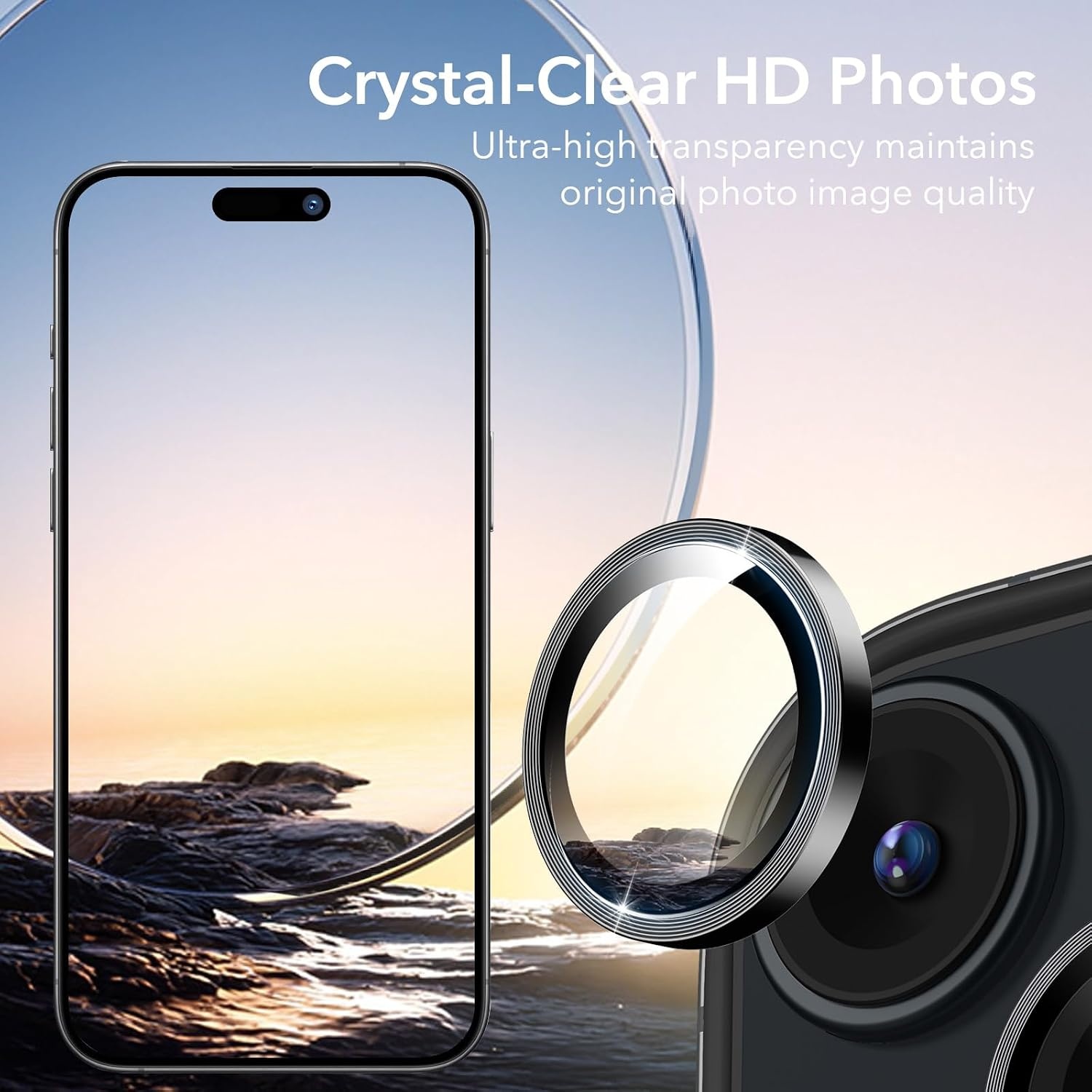 image:imageESR for iPhone 18 Pro Max18 Pro Camera Lens Protector 1 Pack BlackBlack