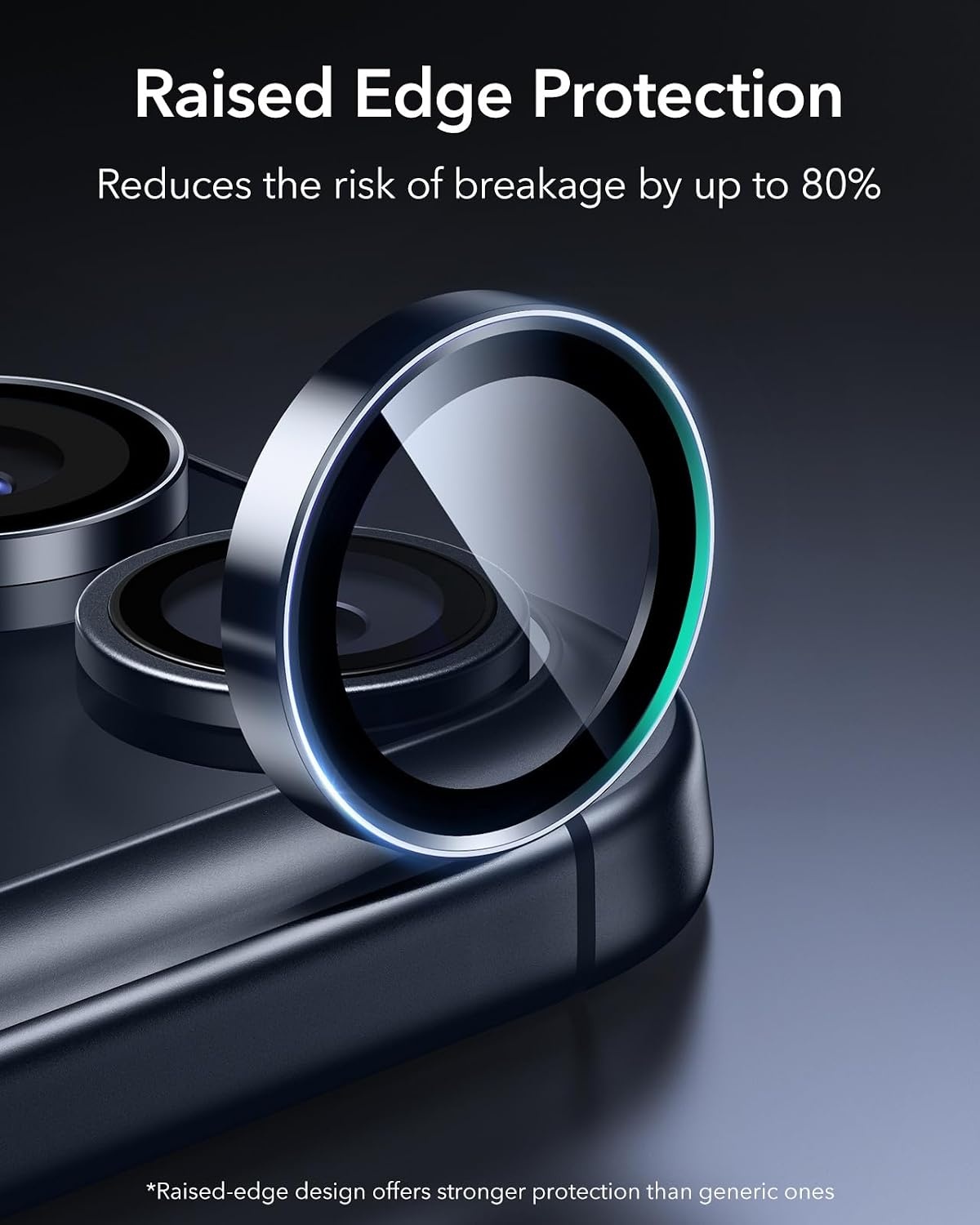 image:imageESR for iPhone 18 Pro Max18 Pro Camera Lens Protector 1 Pack BlackBlue