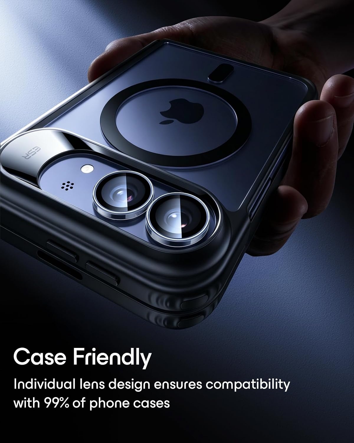 image:imageESR for iPhone 18 Pro Max18 Pro Camera Lens Protector 1 Pack BlackClear