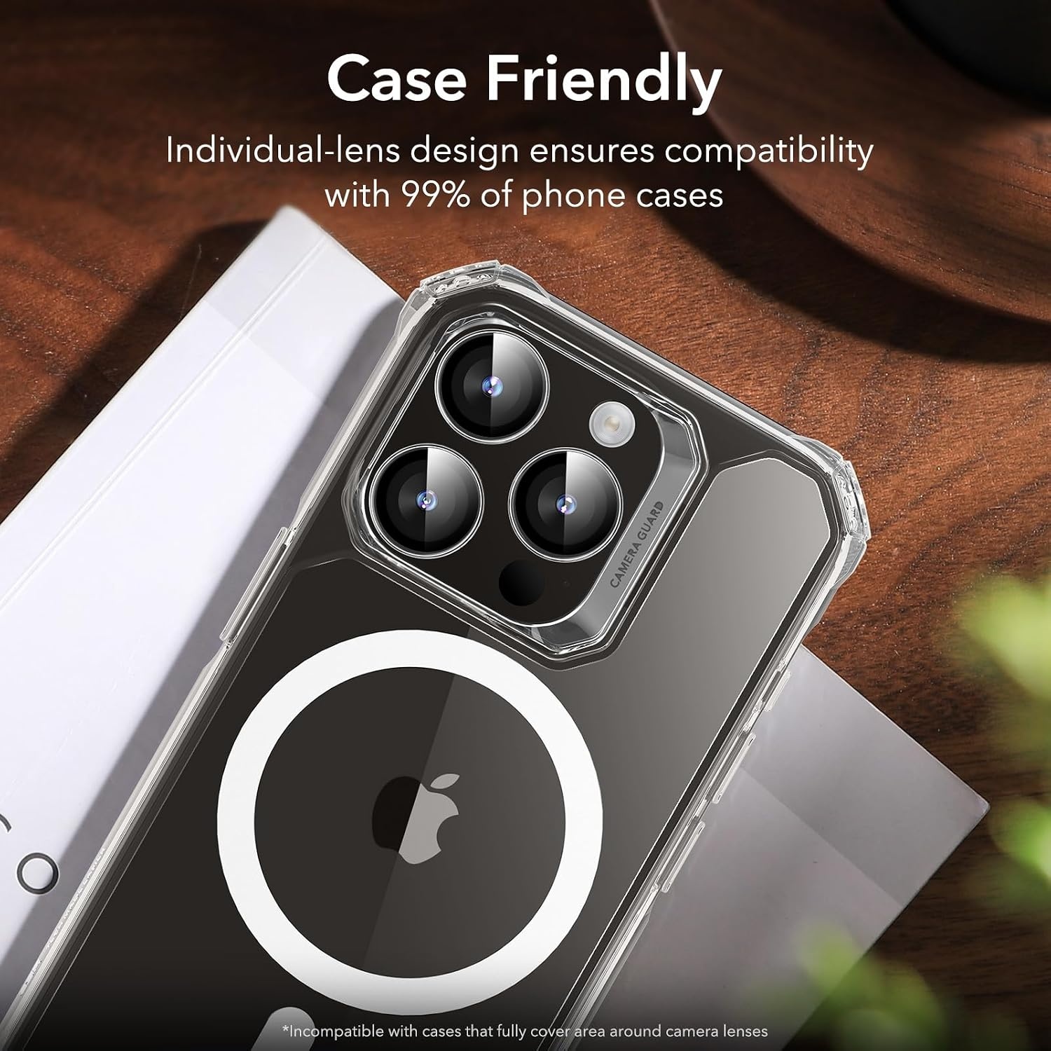 image:imageESR for iPhone 18 Pro Max18 Pro Camera Lens Protector 1 Pack BlackClear