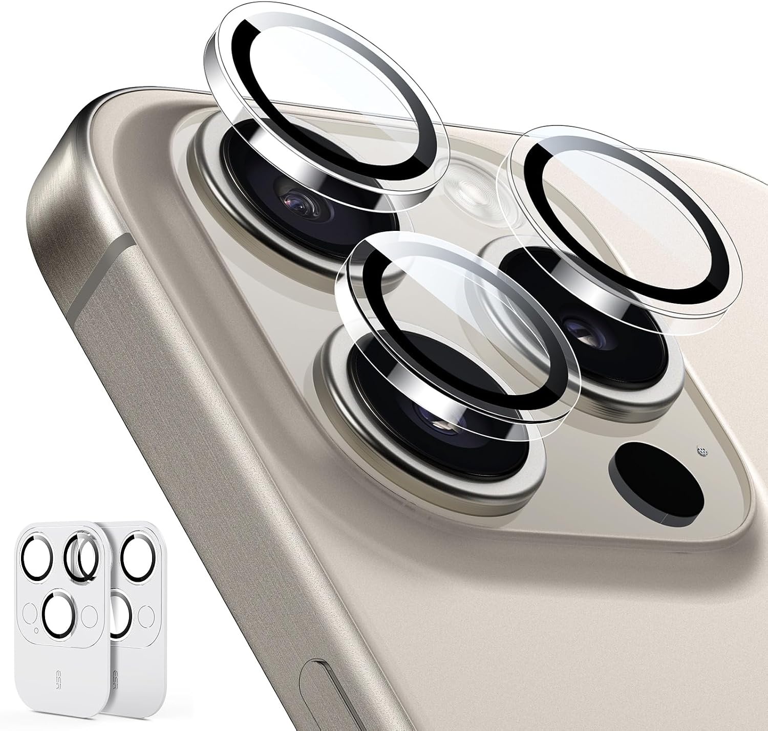 image:imageESR for iPhone 18 Pro Max18 Pro Camera Lens Protector 1 Pack BlackClear