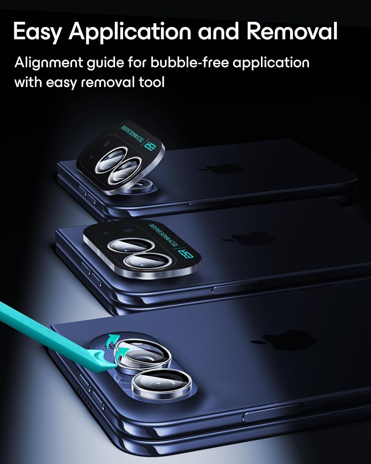 image:imageESR for iPhone 18 Pro Max18 Pro Camera Lens Protector 1 Pack BlackClear