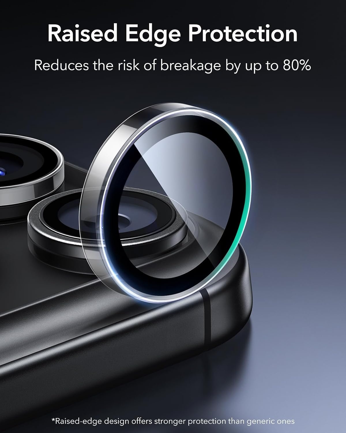 image:imageESR for iPhone 18 Pro Max18 Pro Camera Lens Protector 1 Pack BlackClear