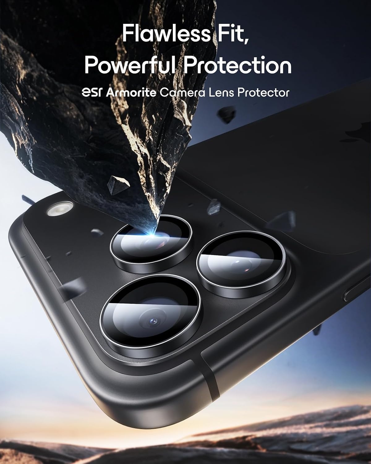 image:imageESR for iPhone 18 Pro Max18 Pro Camera Lens Protector 2 Pack BlackBlack